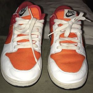 Authentic Nike Dunk Low White/Varsity Red-Orange Blaze (No Box) 2008